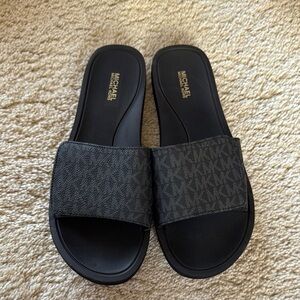 Michael Kors Black Slide Sandals